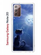 Чехол-накладка Samsung Galaxy Note 20 (588938) Kruche PRINT Лунный кот