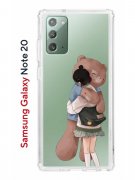 Чехол-накладка Samsung Galaxy Note 20 (588938) Kruche PRINT Девочка с мишкой