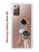 Чехол-накладка Samsung Galaxy Note 20 (588938) Kruche PRINT Девочка с мишкой