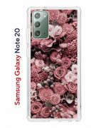 Чехол-накладка Samsung Galaxy Note 20 Kruche Print цветы