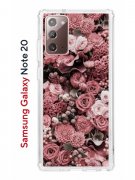 Чехол-накладка Samsung Galaxy Note 20 Kruche Print цветы