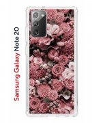 Чехол-накладка Samsung Galaxy Note 20 Kruche Print цветы