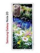 Чехол-накладка Samsung Galaxy Note 20 Kruche Print Ромашки у ручья