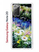 Чехол-накладка Samsung Galaxy Note 20 Kruche Print Ромашки у ручья