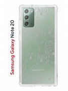 Чехол-накладка Samsung Galaxy Note 20 Kruche Print Skull White