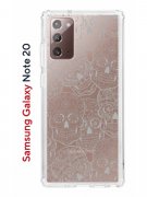 Чехол-накладка Samsung Galaxy Note 20 Kruche Print Skull White