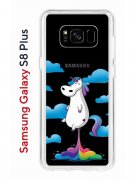 Чехол-накладка Samsung Galaxy S8 Plus Kruche Print Flying Unicorn