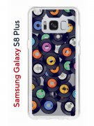 Чехол-накладка Samsung Galaxy S8 Plus Kruche Print Виниловые пластинки