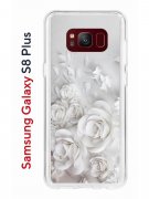 Чехол-накладка Samsung Galaxy S8 Plus Kruche Print White roses