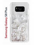 Чехол-накладка Samsung Galaxy S8 Plus Kruche Print White roses