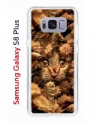 Чехол-накладка Samsung Galaxy S8 Plus Kruche Print Котик с рыбками