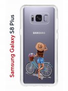 Чехол-накладка Samsung Galaxy S8 Plus Kruche Print Велосипедная прогулка