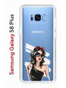 Чехол-накладка Samsung Galaxy S8 Plus Kruche Print Фэшн леди