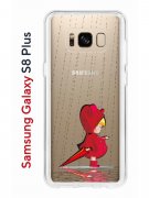 Чехол-накладка Samsung Galaxy S8 Plus Kruche Print Девочка с зонтом