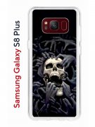 Чехол-накладка Samsung Galaxy S8 Plus Kruche Print Skull Hands