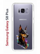 Чехол-накладка Samsung Galaxy S8 Plus Kruche Print Доберман
