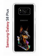 Чехол-накладка Samsung Galaxy S8 Plus Kruche Print Доберман