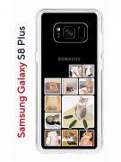 Чехол-накладка Samsung Galaxy S8 Plus Kruche Print Коты-Мемы