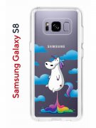 Чехол-накладка Samsung Galaxy S8 Kruche Print Flying Unicorn