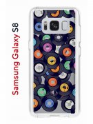 Чехол-накладка Samsung Galaxy S8 Kruche Print Виниловые пластинки