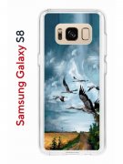 Чехол-накладка Samsung Galaxy S8 (583853) Kruche PRINT Журавли