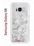 Чехол-накладка Samsung Galaxy S8 Kruche Print White roses