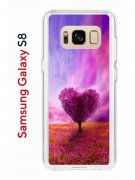 Чехол-накладка Samsung Galaxy S8 (583853) Kruche PRINT Pink heart