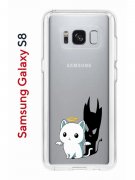 Чехол-накладка Samsung Galaxy S8 Kruche Print Angel Demon