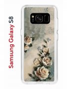 Чехол-накладка Samsung Galaxy S8 (583853) Kruche PRINT Белая роза