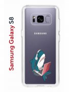 Чехол-накладка Samsung Galaxy S8 Kruche Print Акула