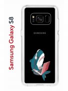 Чехол-накладка Samsung Galaxy S8 Kruche Print Акула