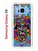 Чехол-накладка Samsung Galaxy S8 Kruche Print Colored beast