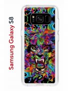 Чехол-накладка Samsung Galaxy S8 Kruche Print Colored beast