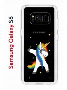 Чехол-накладка Samsung Galaxy S8 Kruche Print Единорожка