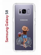 Чехол-накладка Samsung Galaxy S8 Kruche Print Велосипедная прогулка
