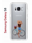 Чехол-накладка Samsung Galaxy S8 Kruche Print Велосипедная прогулка