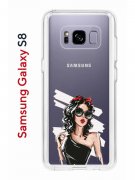 Чехол-накладка Samsung Galaxy S8 Kruche Print Фэшн леди