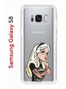 Чехол-накладка Samsung Galaxy S8 Kruche Print Tattoo Girl