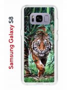 Чехол-накладка Samsung Galaxy S8 Kruche Print Крадущийся тигр