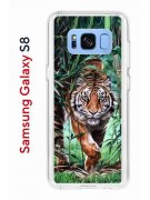 Чехол-накладка Samsung Galaxy S8 Kruche Print Крадущийся тигр