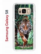 Чехол-накладка Samsung Galaxy S8 Kruche Print Крадущийся тигр