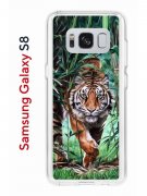 Чехол-накладка Samsung Galaxy S8 Kruche Print Крадущийся тигр