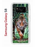 Чехол-накладка Samsung Galaxy S8 Kruche Print Крадущийся тигр