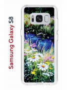 Чехол-накладка Samsung Galaxy S8 Kruche Print Ромашки у ручья