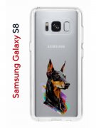 Чехол-накладка Samsung Galaxy S8 Kruche Print Доберман