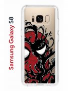 Чехол-накладка Samsung Galaxy S8 Kruche Print Spider-Man-Venom