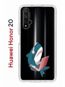 Чехол-накладка Huawei Honor 20/Nova 5T Kruche Print Акула