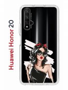 Чехол-накладка Huawei Honor 20/Nova 5T Kruche Print Фэшн леди