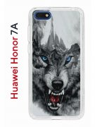 Чехол-накладка Huawei Honor 7A/Y5 2018/Y5 Prime 2018/Y5 Lite 2018/Honor 7S/7A Prime Kruche Print Волк