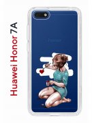 Чехол-накладка Huawei Honor 7A/Y5 2018/Y5 Prime 2018 Kruche Print Рисуя любовь
